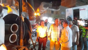 حل مشكلة غرق شوارع ومقابر قرية الشموت ببنها