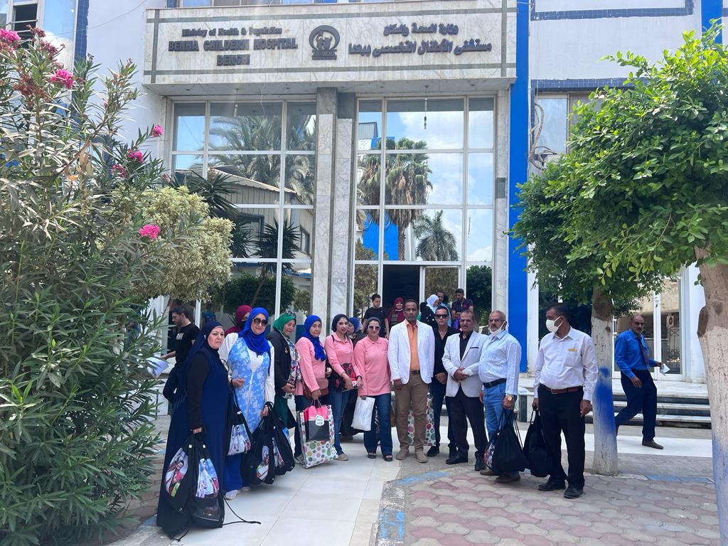 لدعم مرضى السرطان.. حماة الوطن بالقليوبية يزور مرضى الأورام بمستشفى الأطفال التخصصي ببنها