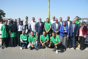 محافظ القليوبية يستقبل كرفان وزارة الشباب للتوعية البيئية