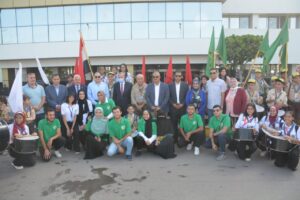 محافظ القليوبية يستقبل كرفان وزارة الشباب للتوعية البيئية