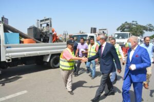 محافظ القليوبية يشهد تجربة محاكاة تصريف الأمطار استعدادًا لموسم الشتاء