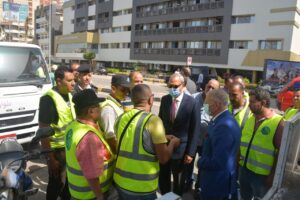 محافظ القليوبية يشهد تجربة محاكاة تصريف الأمطار استعدادًا لموسم الشتاء