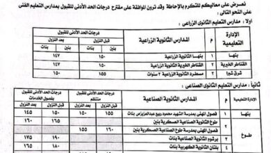 بشرى لأبناء القليوبية .. "الهجان" يخفض الحد الأدنى للقبول بمدارس التعليم الفني