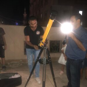 رصد كوكبي المشترى وزحل من أعلى مكتبة مصر العامة ببنها