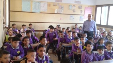 صور .. انتظام الطلاب في أول يوم دراسي بمدارس القليوبية