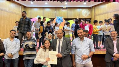 تكريم نشاط السباحة علي مسرح هيئة الشبان العالميةببنها تكريم نشاط السباحة علي مسرح هيئة الشبان العالميةببنها