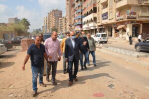 محافظ القليوبية يتفقد أعمال تطوير المرحلة الثانية من شارع فريد ندا ببنها