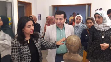 صور - " تطبيقية بنها" تفتتح معرضها الأول لقسم النحت بعنوان " الفن حياة" 