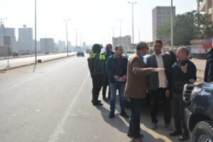 محافظ القليوبية يتابع أعمال النظافة بمحور الخصوص ومحور شركات البترول