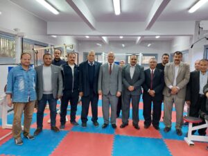 رئيس جامعة بنها يفتتح صالة الألعاب الرياضية بالمدينة الجامعية بكفر سعد