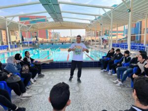 انقذ حياة الآخرين. ندوة علي حمام سباحة شبان بنها