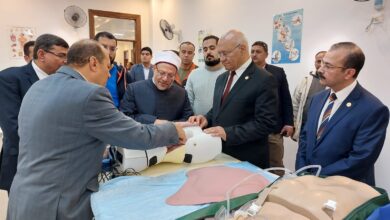 مفتى الديار المصرية ورئيس جامعة بنها يتفقدان عددا من المراكز والوحدات الخدمية بالجامعة