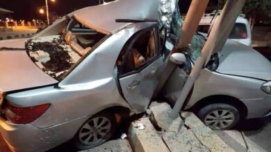 خلال زفته .. مصرع عريس وإصابة اثنين أخرين في حادث تصادم بالقليوبية