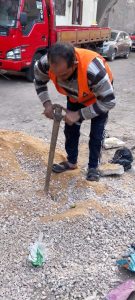 صور - هبوط أرضي بشارع مساكن الجباسات بشبرا الخيمة