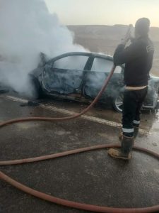 زوجان و٣ أبناء بينهم رضيعة.. ننشر أسماء ضحايا تفحم سيارة بالواحات