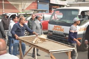 محافظ القليوبية يقود حملة لإزالة الإشغالات بميدان المؤسسة بشبرا الخيمة