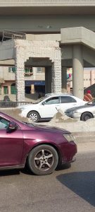 صور - استمرار أعمال ترميم وإصلاح كوبري الثلاجة على الطريق الزراعي