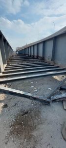 صور - استمرار أعمال ترميم وإصلاح كوبري الثلاجة على الطريق الزراعي