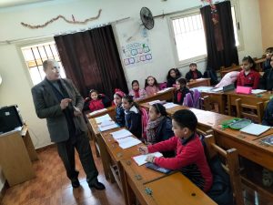 مدير عام مدارس الشبان ببنها يتفقد طلاب المجمع