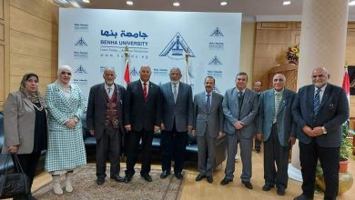 رئيس جامعة بنها يستقبل وزير الزراعة الأسبق ووفد الاتحاد العربي للتنمية المستدامة والبيئة 