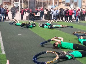 شبان بنها تبدع في مسابقة العروض الرياضية