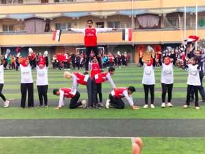 شبان بنها علي منصة التتويج لمسابقة العروض الرياضية