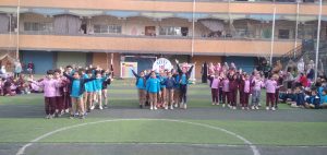 شبان بنها تحتفل بيوم المائه مع براعمها الصغار