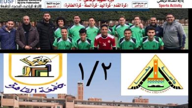 منتخب جامعة بنها يفوز على نظيره بالقاهرة