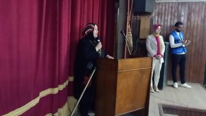 وكيل وزارة الشباب والرياضة بالقليوبية يدشن مبادرة "أمي تاجي" من مسرح نادى الشباب بطوخ