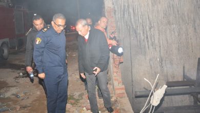 السيطرة على حريق مصنع المراتب بالعبور ومحافظ القليوبية يتفقد