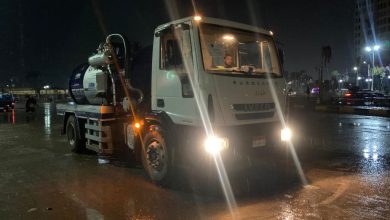 صور - أمطار غزيرة بالقليوبية ومعدات لشفط المياه 