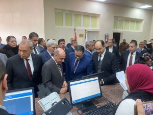 صور - وزير العدل يفتتح مجمع النيابات الإدارية بمجمع مواقف مدينة بنها