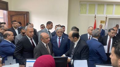 صور - وزير العدل يفتتح مجمع النيابات الإدارية بمجمع مواقف مدينة بنها