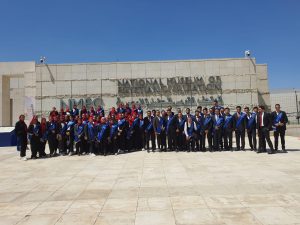 وفد طلاب جامعة بنها فى زيارة للمتحف القومي للحضارة المصرية بالفسطاط