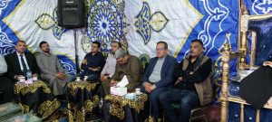 محافظ القليوبية ورئيس جامعة بنها يشاركان فى واجب عزاء والدة الزميل إبراهيم جودة