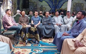 محافظ القليوبية ورئيس جامعة بنها يشاركان فى واجب عزاء والدة الزميل إبراهيم جودة