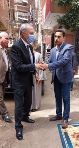محافظ القليوبية ورئيس جامعة بنها يشاركان فى واجب عزاء والدة الزميل إبراهيم جودة