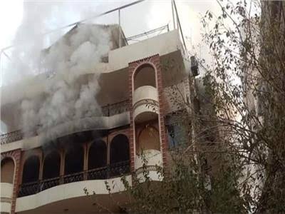 انتداب المعمل الجنائي لفحص أسباب حريق داخل فيلا في منطقة العمرانية