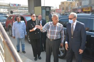 بدء أعمال تكسير السلالم الخرسانية لكوبري مُشاة وابور الثلج