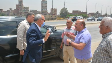 محافظ القليوبية يتابع أعمال النظافة ومشروعات الطرق القومية بشبرا الخيمة