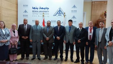 رئيس جامعة بنها يستقبل أعضاء لجنة قطاع الآداب بالمجلس الاعلي للجامعات