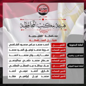 الأمانة المركزية لحزب صوت الشعب تعلن تشكيل القليوبية