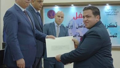وزير الداخلية يكرم المقدم دكتور رئيس مباحث شبين القناطر
