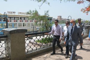 محافظ القليوبية يتفقد كورنيش النيل وممشى أهل مصر المرحلة الأولى ببنها 