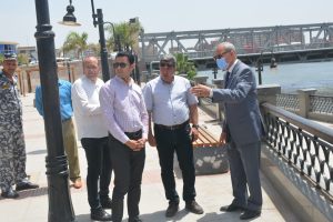 محافظ القليوبية يتفقد كورنيش النيل وممشى أهل مصر المرحلة الأولى ببنها 