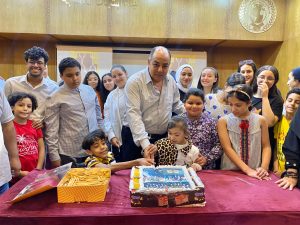 شكرا لكم.. رئيس مجلس إدارة هيئة الشبان ببنها يكرم طلاب ذوى الهمم