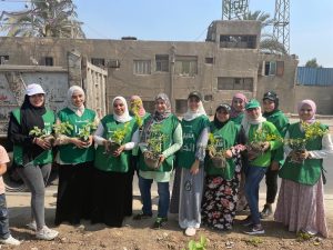 شبرا الخير تزرع أكثر من ألف شجرة مثمرة لتجميل وتنظيف الشوارع بالقليوبية