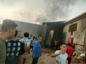 السيطرة على حريق في مصنع لأعواد الكبريت بالقليوبية (صور)