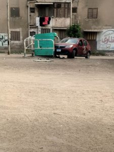 اصطدام سيارة بكابينة غاز بمساكن الكابلات بشبرا الخيمة