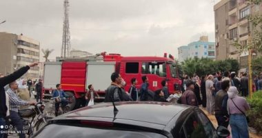 سقف المبنى وقع .. اندلاع حريق بمخزن مواد غذائية بالقليوبية